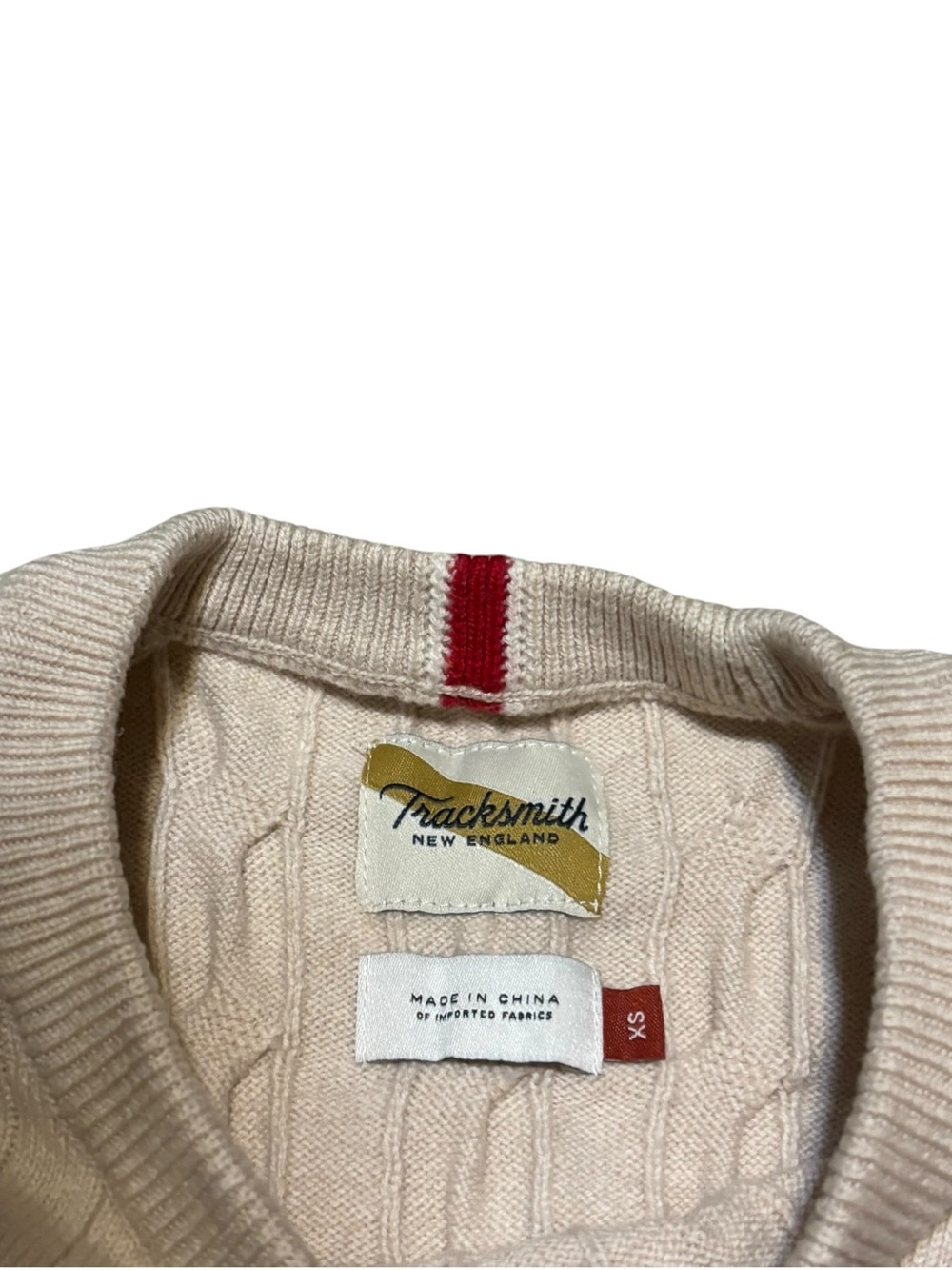 Tracksmith Prospect Merino Wool Blend Sweater Women’s Size X-Small In Cream - Picture 5 of 9